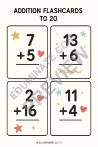 Addition Flashcards | Printable Addition Flashcards and Math Facts Practice page 5