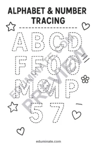 Alphabet and Number Posters | Printable Alphabet Posters Tracing Anchor Charts page 5