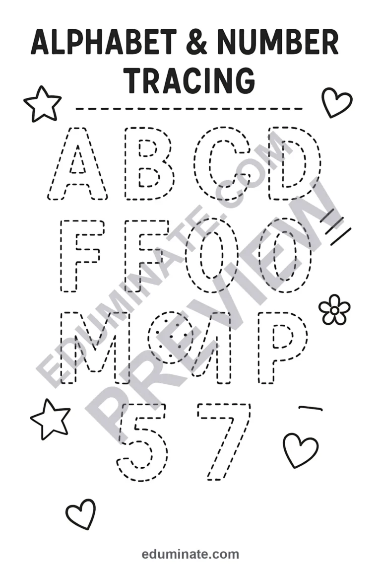 Alphabet and Number Posters | Printable Alphabet Posters Tracing Anchor Charts sample page 5