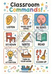Classroom Commands Flashcards | Printable Classroom Command Cards | 36 Pages page 5