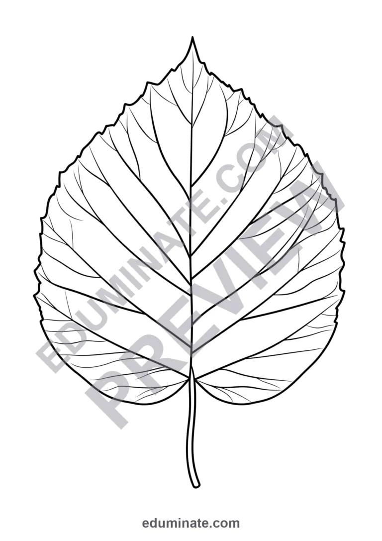 Leaves Coloring Pages Autumn Forest Foliage 100 Cute Printable Worksheets sample page 5