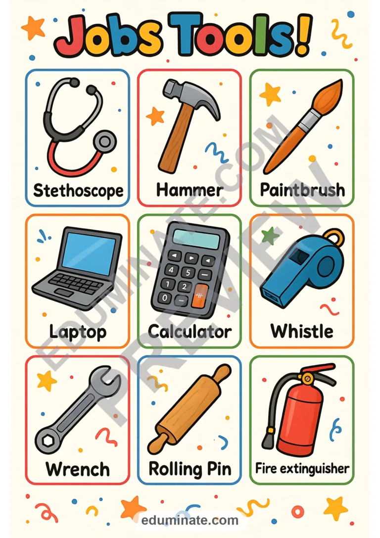 Community Helpers and Their Tools Flashcards | Jobs Tools Cards | 28 Pages sample page 5