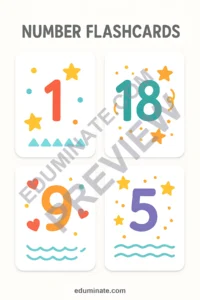Printable Number Flashcards 1-20 | Number Cards for Toddlers | 66 Card Pages page 5