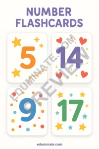 Counting Flashcards 1-20 | Number Cards for Math Centers | 49 Card Pages Set page 5
