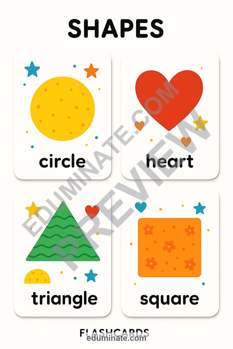Shapes Flashcards | Printable Shape Cards for Preschool and Pre-K | 71 Pages sample page 5