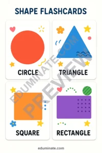 Printable Shapes Flashcards | Shape Cards for Preschool and Pre-K | 38 Pages page 5