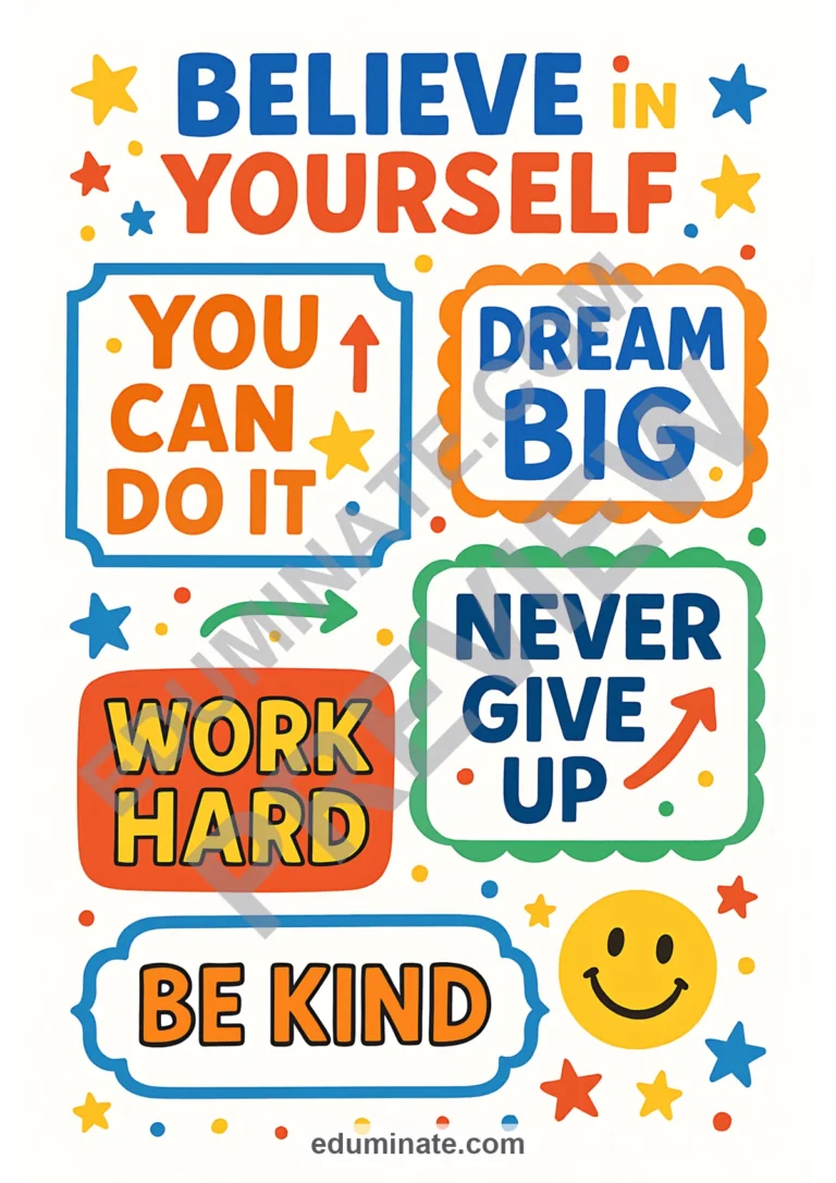 Classroom Motivational Posters for Students | Bulletin Board Posters | 26 Pages sample page 5