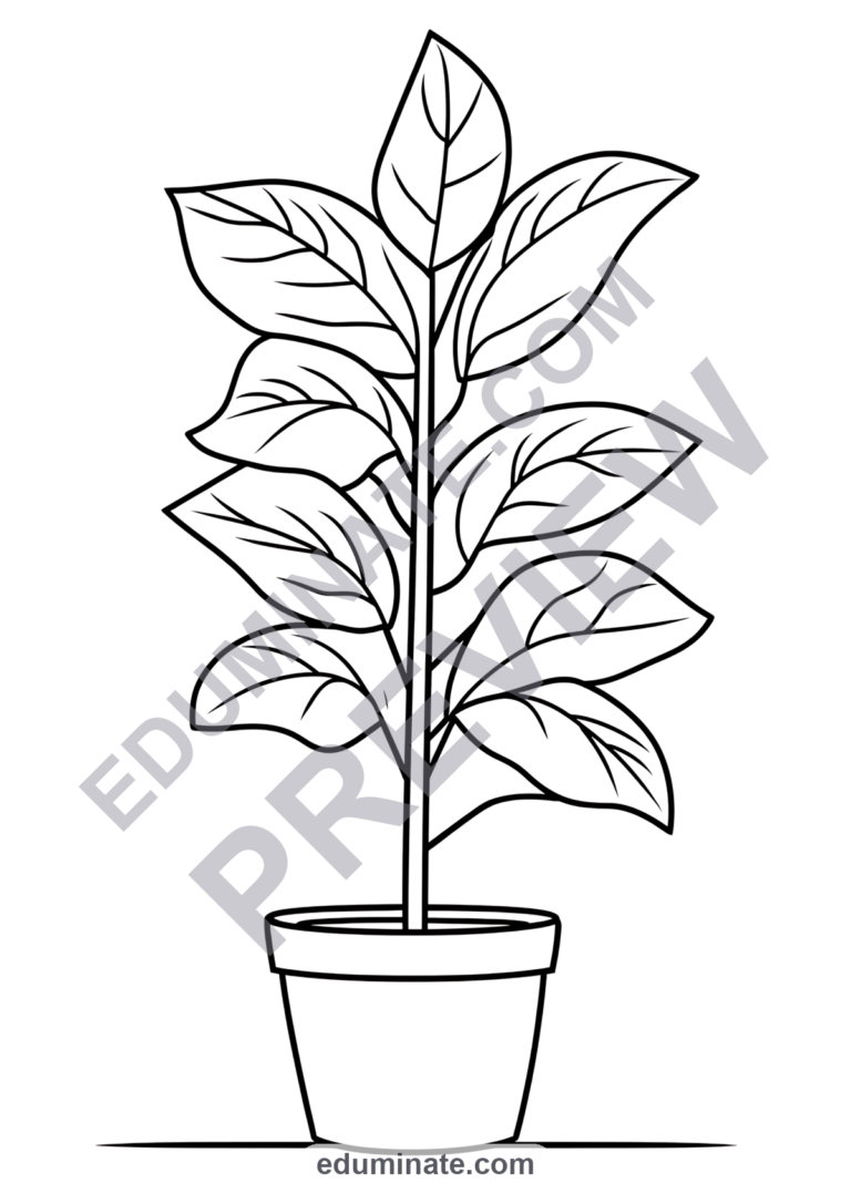 Plant Coloring Sheets 100 Botanical Tropical Foliage Art Activity Worksheets sample page 5