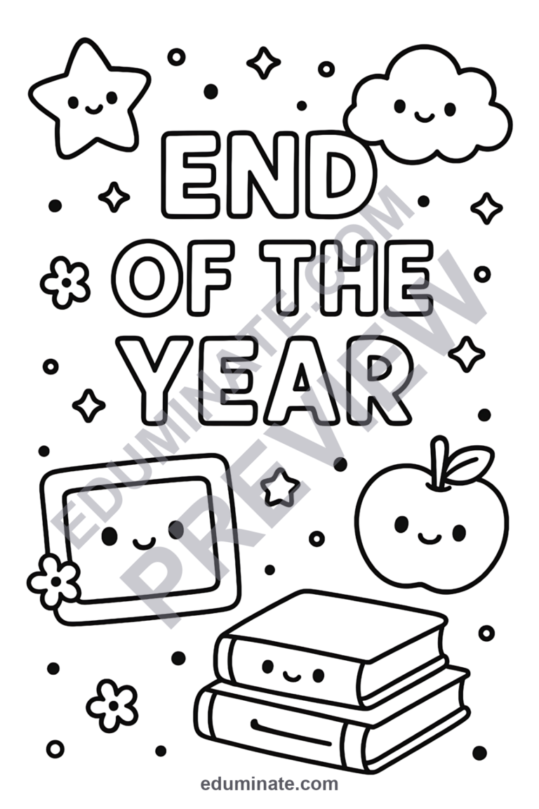 End of the Year Coloring Pages Summer Break Countdown Sheets 75 Fun Printables sample page 5