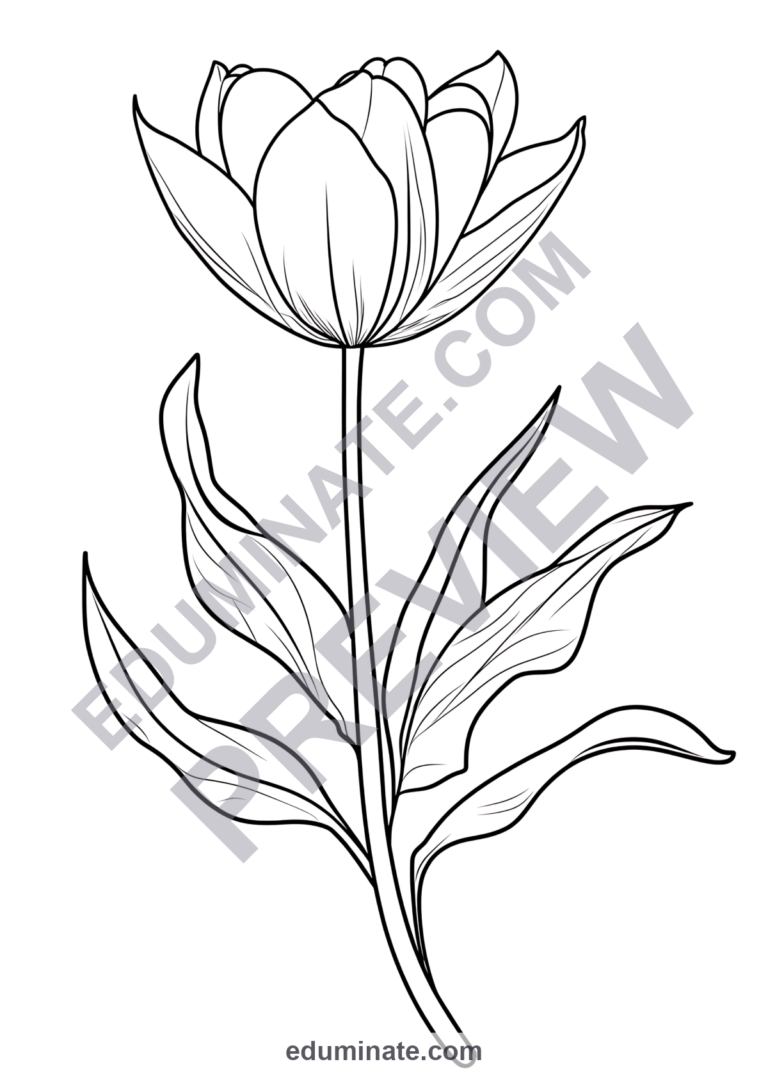 Flower Coloring Pages Spring Botanical Floral Sheets 150 Printable Activities sample page 5
