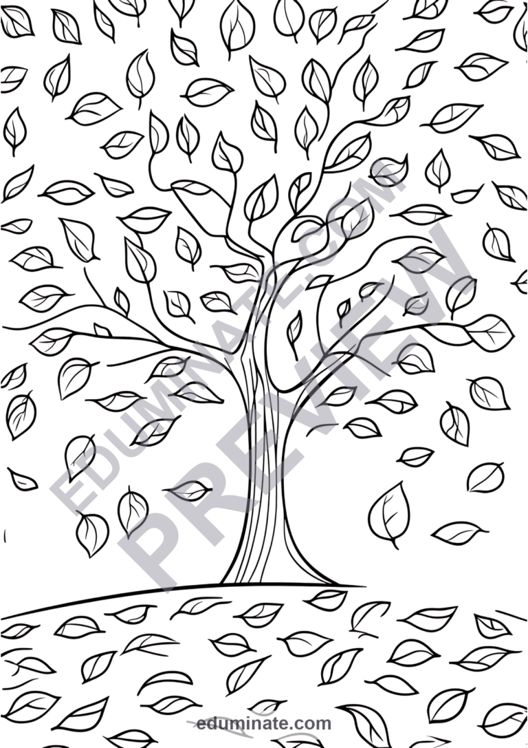 September Coloring Sheets Back to School and Fall Activity Pack for Kids Fun sample page 6