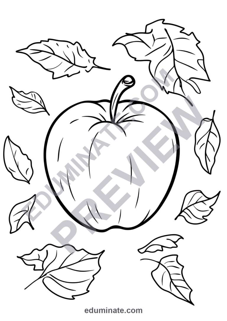Fall September Coloring Pages Autumn Equinox Art Activity Pack for Kids Fun sample page 6