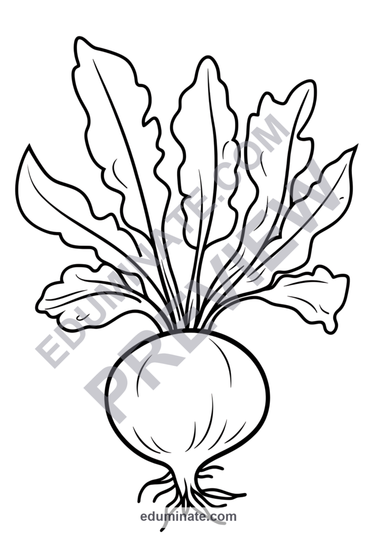 Fruit and Vegetable Coloring Pages Healthy Nutrition 50 Printable Worksheets sample page 6