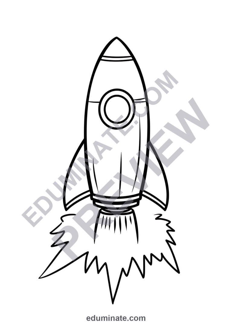 Spacecraft Coloring Pages Rockets and Space Shuttle Activity Pack for Kids sample page 6