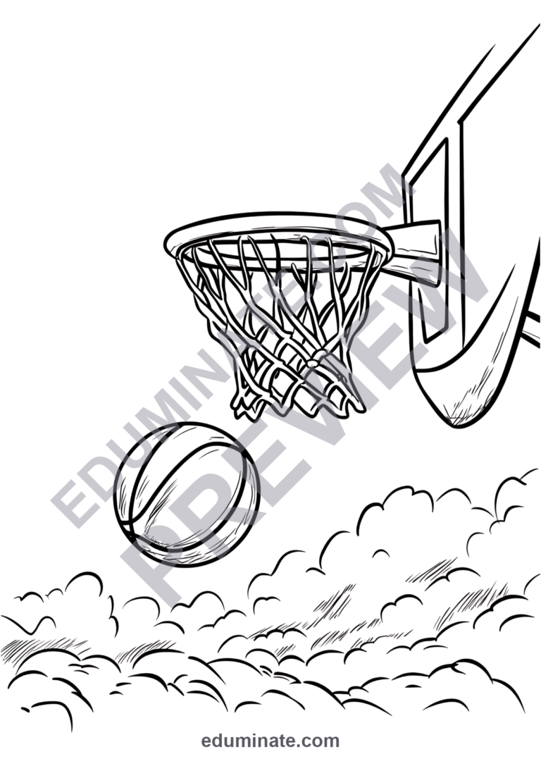 Printable Sports Coloring Pages Team Games and PE Activity Pack for Kids Fun sample page 6