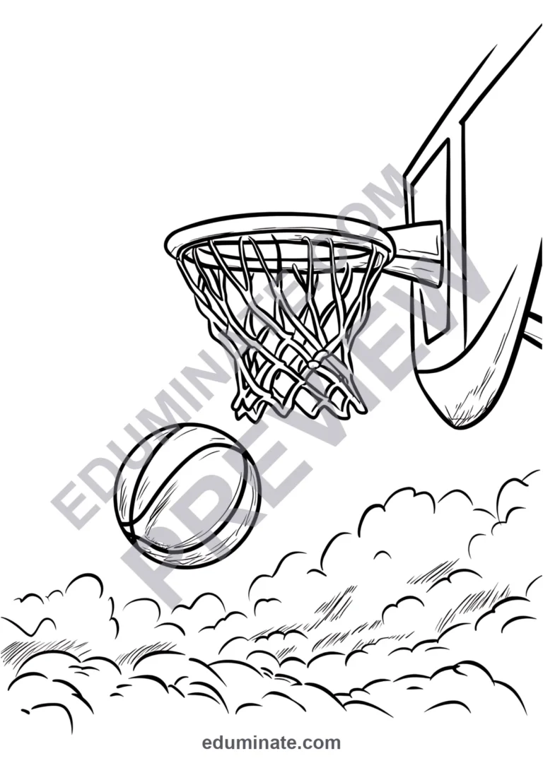Printable Sports Coloring Pages Team Games and PE Activity Pack for Kids Fun sample page 6