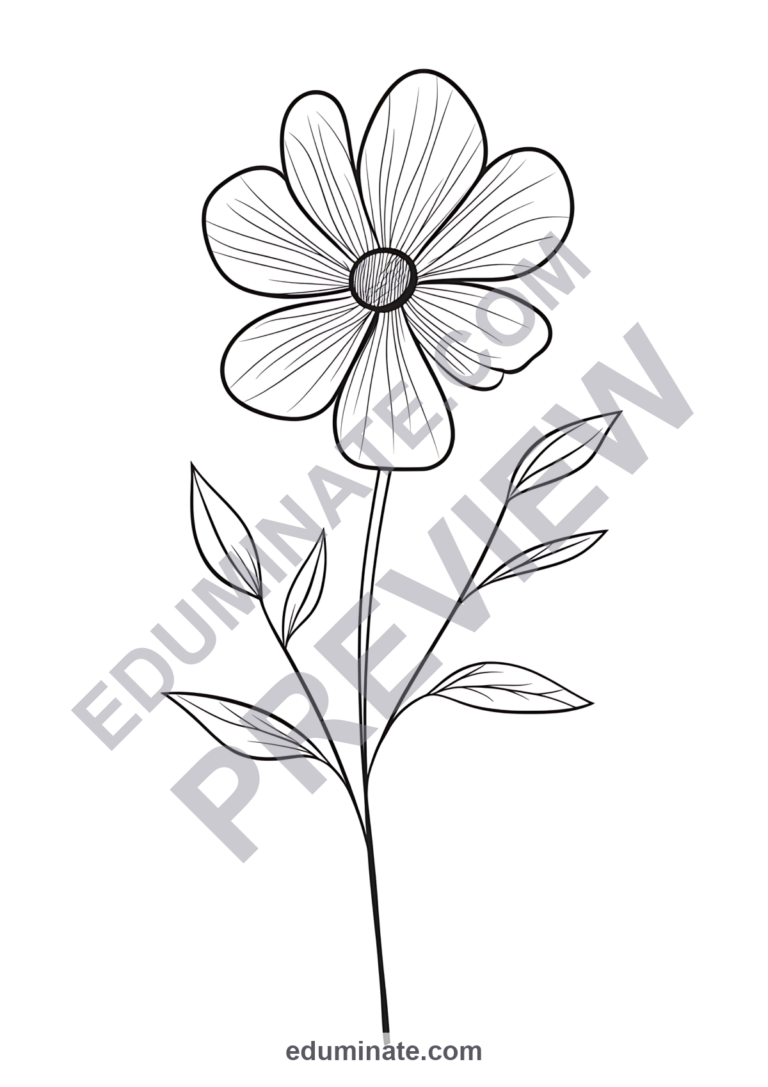 Printable Spring Flowers Coloring Pages Garden Blooms Activity Pack for Kids sample page 6