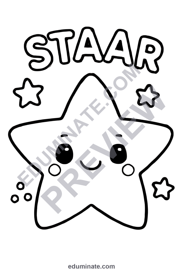 STAAR Test Coloring Pages Motivational Pep Rally Activity Sheets for Kids sample page 6