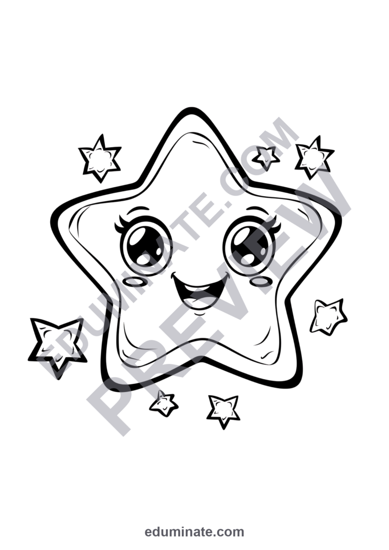 Star Coloring Pages Celestial Sky and Constellation Activity Sheets for Kids sample page 6
