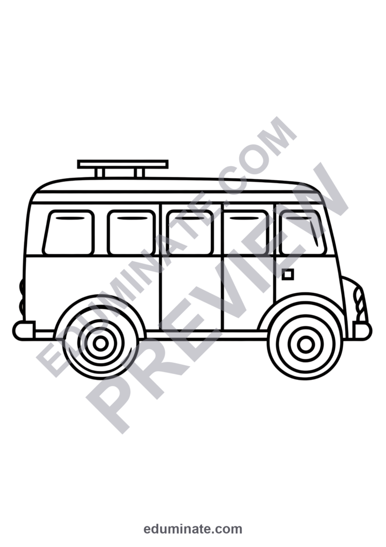 Preschool Transportation Coloring Pages Vehicles Activity Pack for Kids Fun sample page 6
