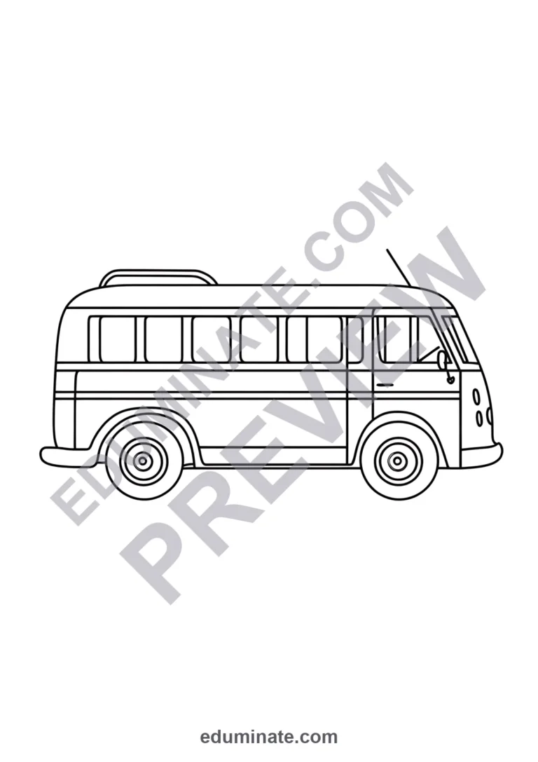 Transportation Vehicles Coloring Pages Emergency and Work Activity Sheets Kids sample page 6