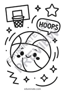 Basketball Hoop Coloring Pages | Hoops Action Sheets | Swish Sports Printables page 6