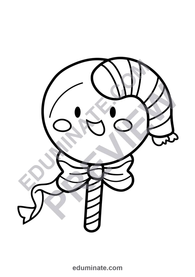 36 Printable Candy Coloring Pages Sweet Treats Activity Sheets for Children sample page 6