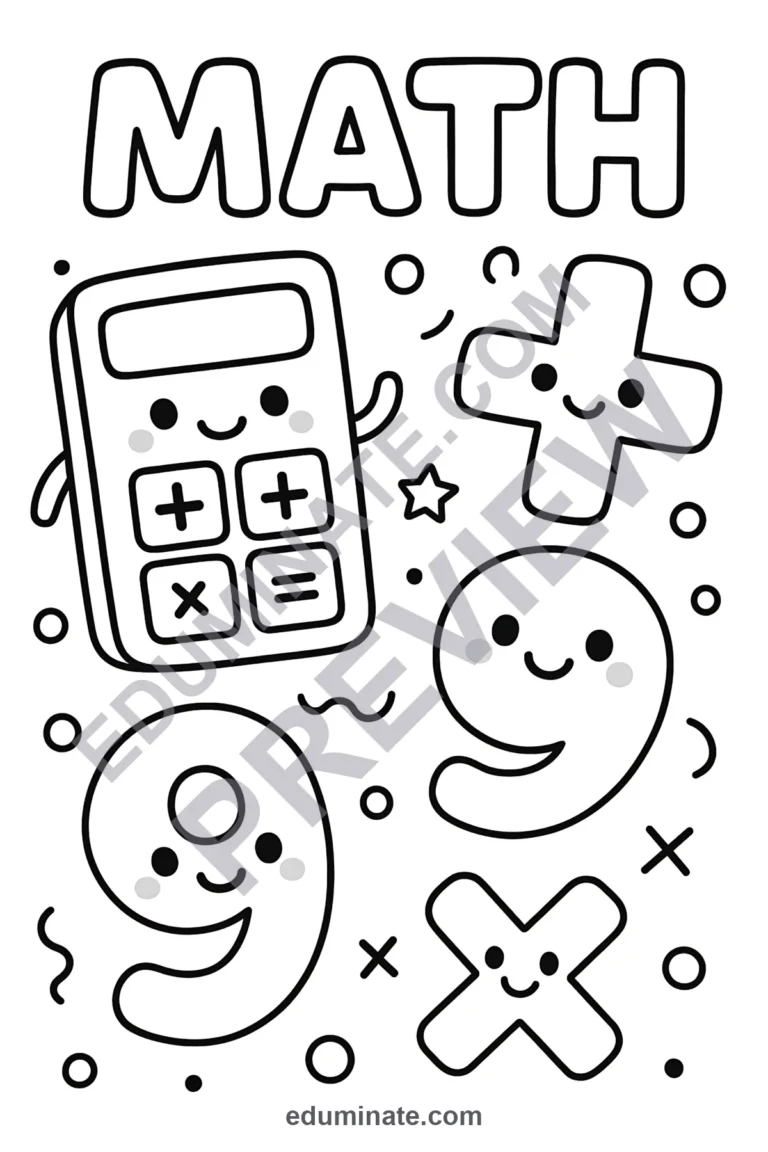 114 Essential Kindergarten Math Coloring Pages Art