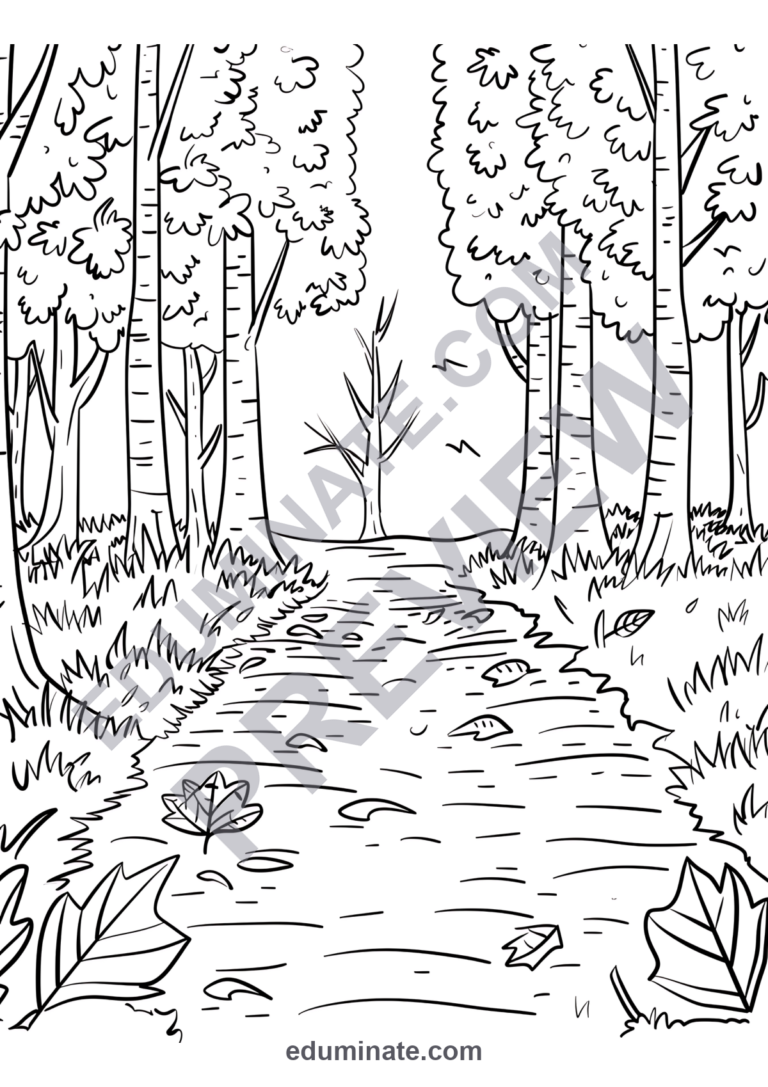 Fall Leaves Coloring Pages Autumn Pumpkin Activity Sheets for Kindergarten sample page 6