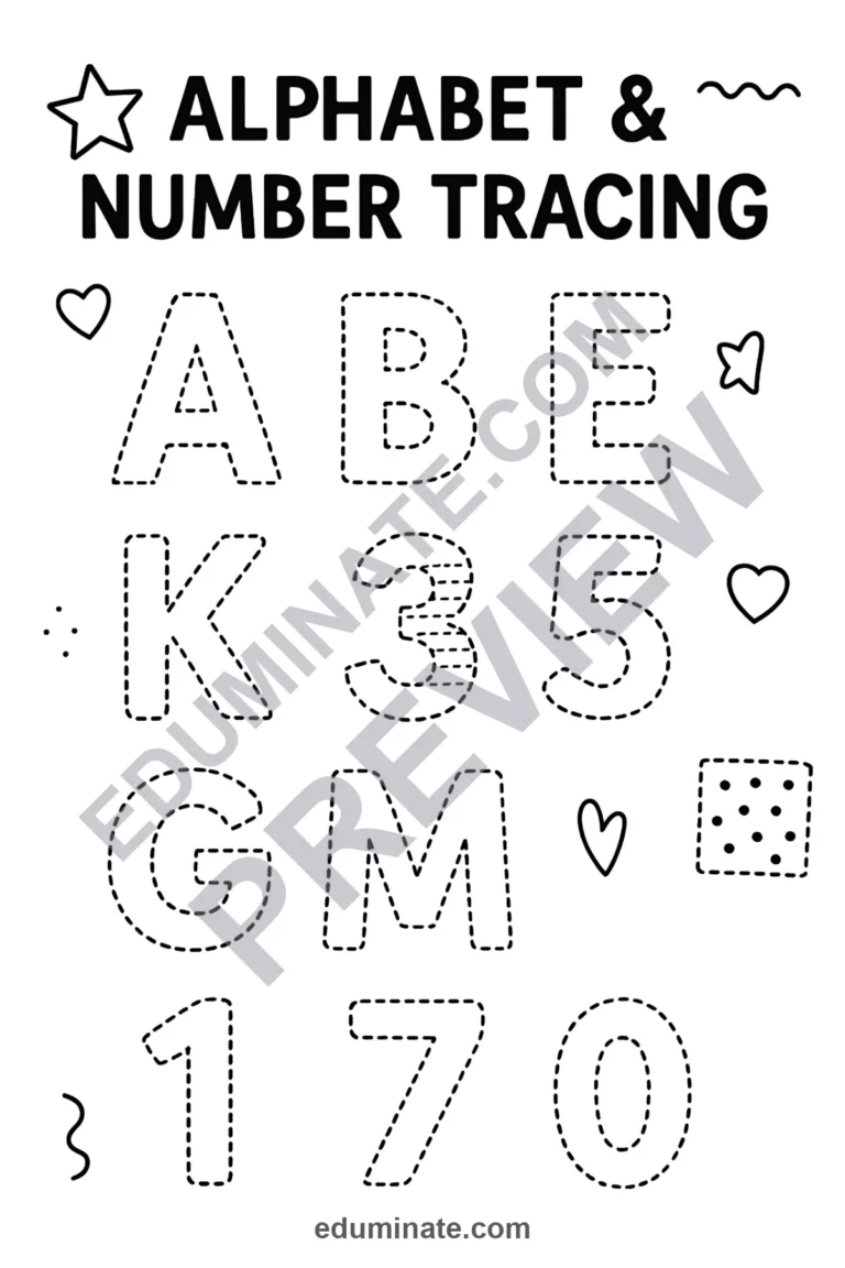 Alphabet and Number Posters | Printable Alphabet Posters Tracing Anchor Charts sample page 6