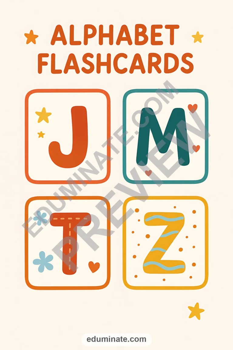 Alphabet Flashcards Printable, 103 Letter Recognition Cards for PreK and K sample page 6