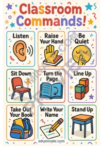 Classroom Commands Flashcards | Printable Classroom Command Cards | 36 Pages page 6
