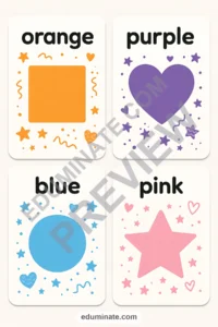 Printable Colors Flashcards | Color Word Cards for Preschool | 67 Card Pages page 6