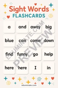 Sight Words Flashcards | Printable Sight Word Cards for Kindergarten | 68 Pages page 6