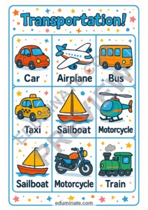 Transportation Flashcards | Printable Vehicle Picture Cards | 72 Card Pages page 6