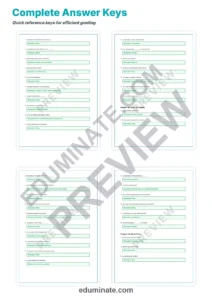 Spanish Summer Worksheets – Reading Passages with Questions and Answer Key page 6