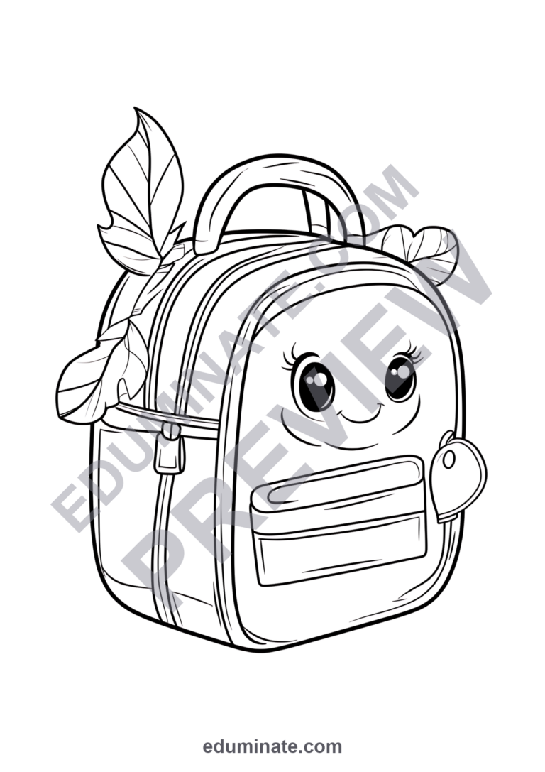 Back to School Coloring Pages for Kids | Classroom Sheets | Schoolhouse Book sample page 6