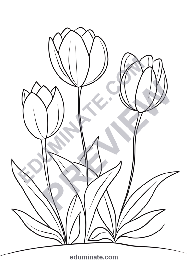 First Day of Spring Coloring Pages Spring Flowers Activity Sheets for Kids sample page 6