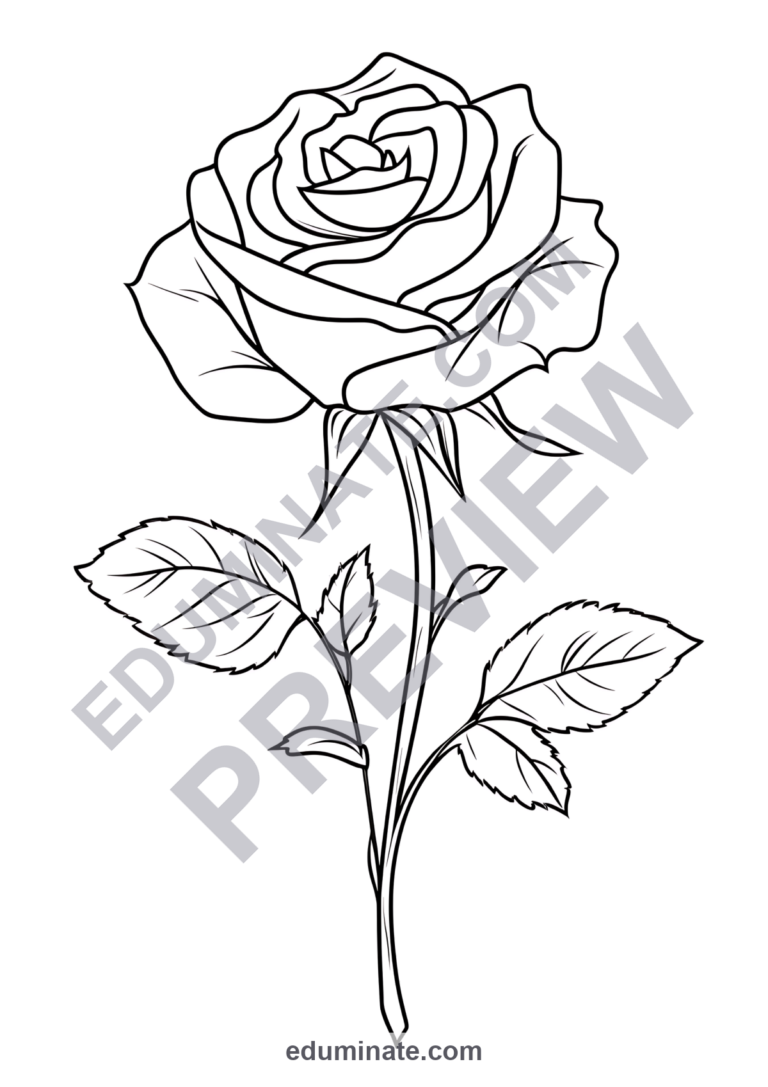 Flower Coloring Pages Spring Botanical Floral Sheets 150 Printable Activities sample page 6