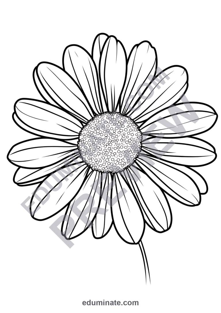 Flower Coloring Sheets Spring Floral Botanical Art 100 Printable Activities sample page 6