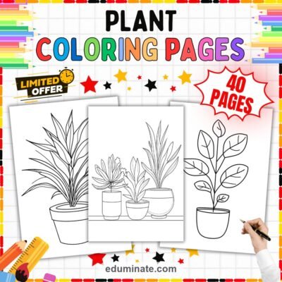 Parts of a Plant Coloring Pages Science Botany Activity Sheets Pack for Kids — resource cover