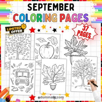 Fall September Coloring Pages Autumn Equinox Art Activity Pack for Kids Fun — resource cover