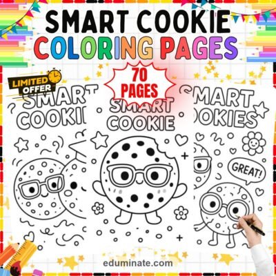 Smart Cookie Coloring Pages Growth Mindset Academic Activity Sheets for Kids — resource cover