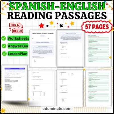 Spanish Reading Comprehension with Questions - Reading Passages 3rd Grade — resource cover