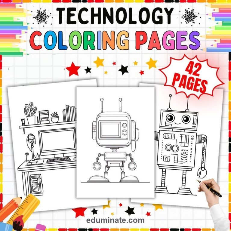 Technology Coloring Sheets Bundle | Computers, Gadgets and Coding Sheets cover 2