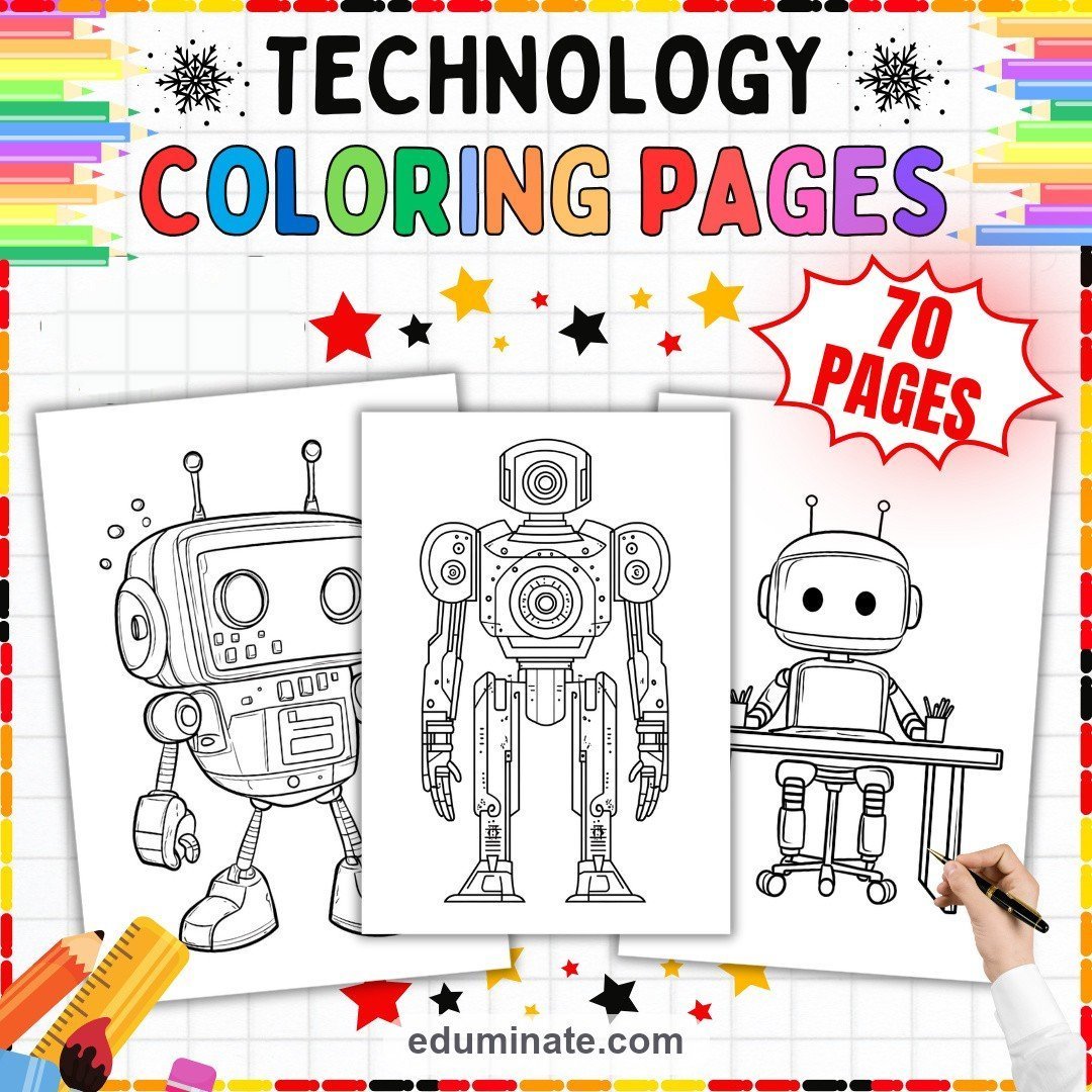 Techpattern Coloring Pages 70 Essential STEM Technology Coloring Pages Coding
