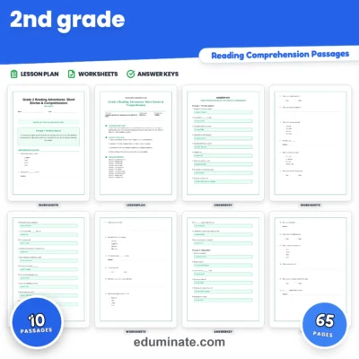 Second Grade Reading Comprehension Passages and Questions Core Reader Pack — resource cover