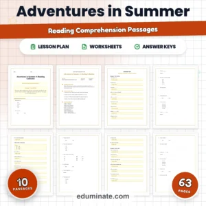 Seasonal Worksheets Bundle | Summer, Fall, Spring and Back to School Passages page 3