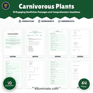 Plants Worksheets Bundle | Plant Life Cycles, Carnivorous Plants and Growing Food page 3