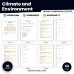 Climate and Environment Reading Comprehension Passages and Questions Gr 3-6 cover